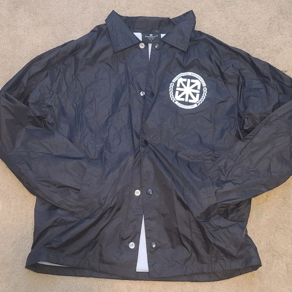 The Seventh Letter men's black logo windbreaker jacket